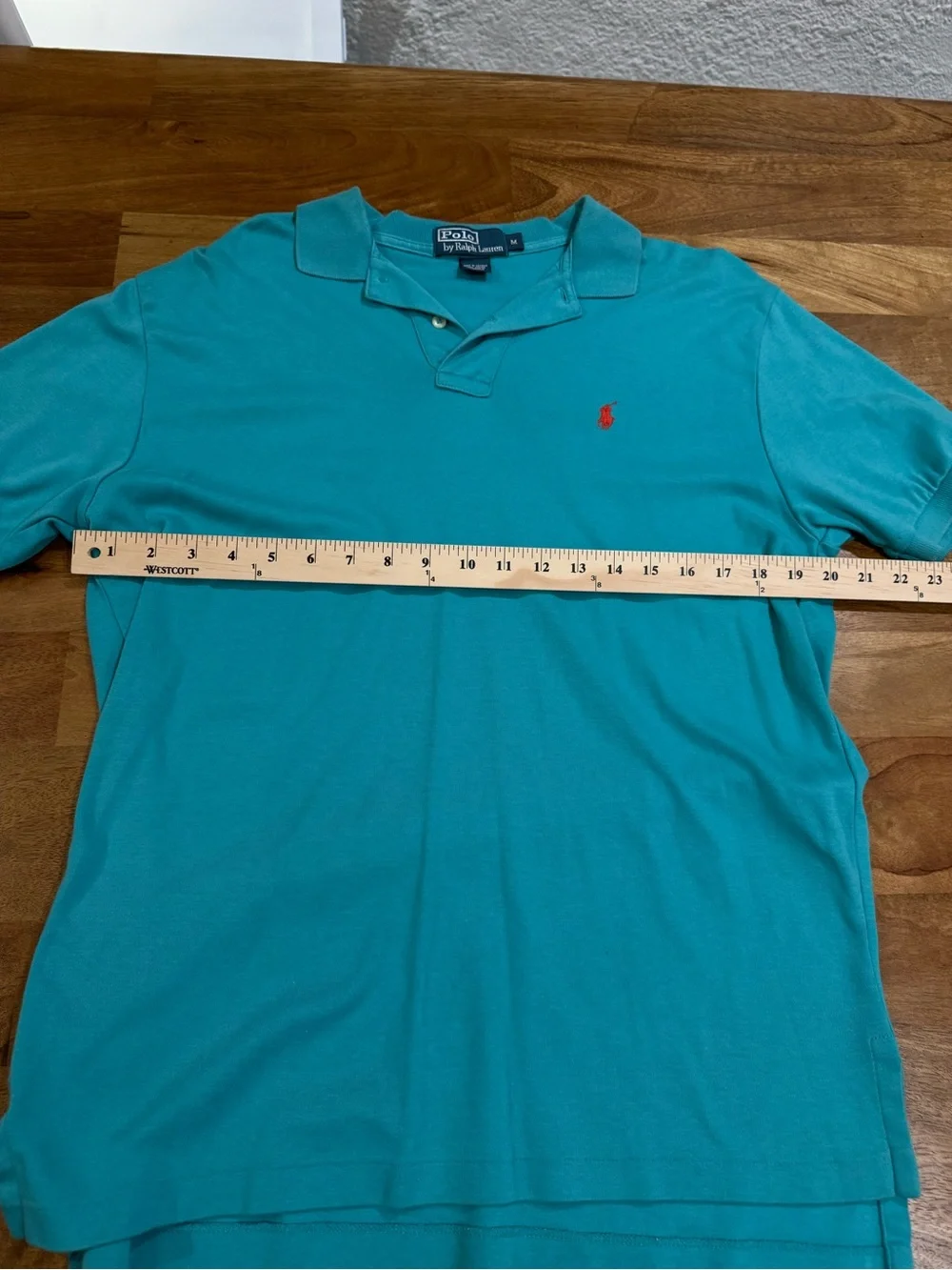 Ralph Lauren Men’s Turquoise Polo with Red Pony Size: M EUC